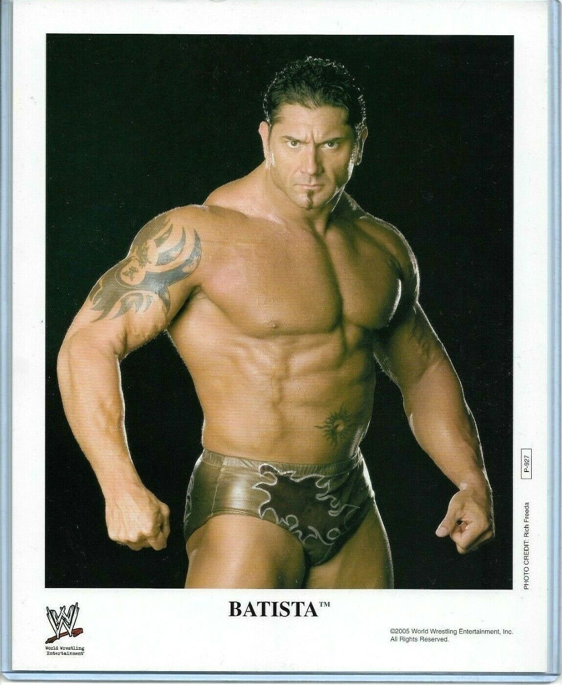 WWE BATISTA P-927 OFFICIAL LICENSED AUTHENTIC ORIGINAL 8X10 PROMO Photo Poster painting RARE