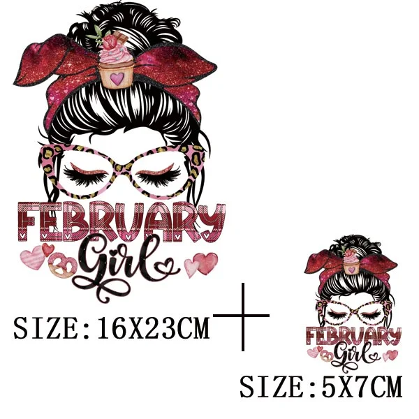 Fashion Girl Glitter Thermal Sticker DIY Washable Iron On Transfer For Clothing Beautiful Lady Patches On Clothes Applique Decor