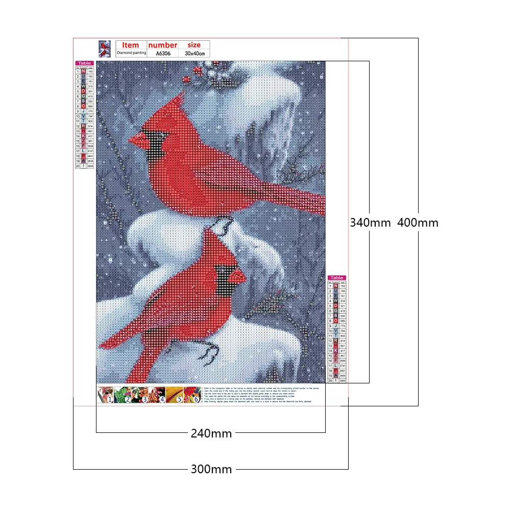 Diamond Painting - Full Round Drill - Cardinal(Canvas Size|30*40cm)