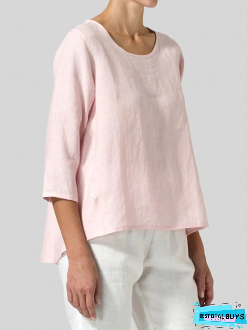 Women U-Neck Cotton Top