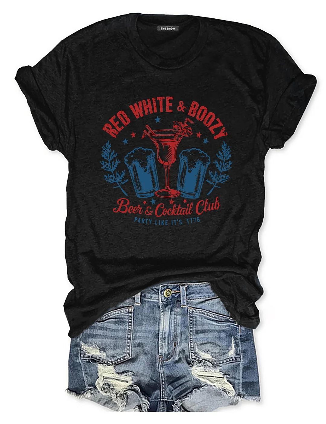 Red White & Boozy 4th Of July T-shirt
