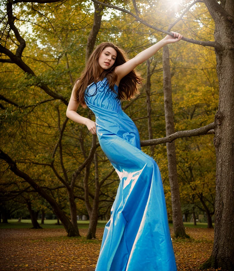 Women Latex Dress Pleated Strapless Bridesmaid Gown