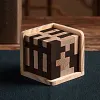 Jeu de casse-t&ecirc;te en forme de cube en bois 3D