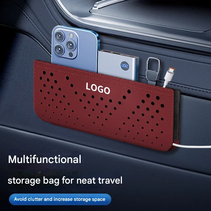 Car Leather Velcro Storage Bag(2PCS)