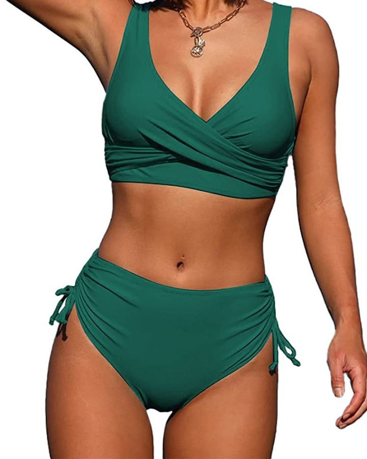 Mature Women Fashion Strappy Bikini Swimsuit
