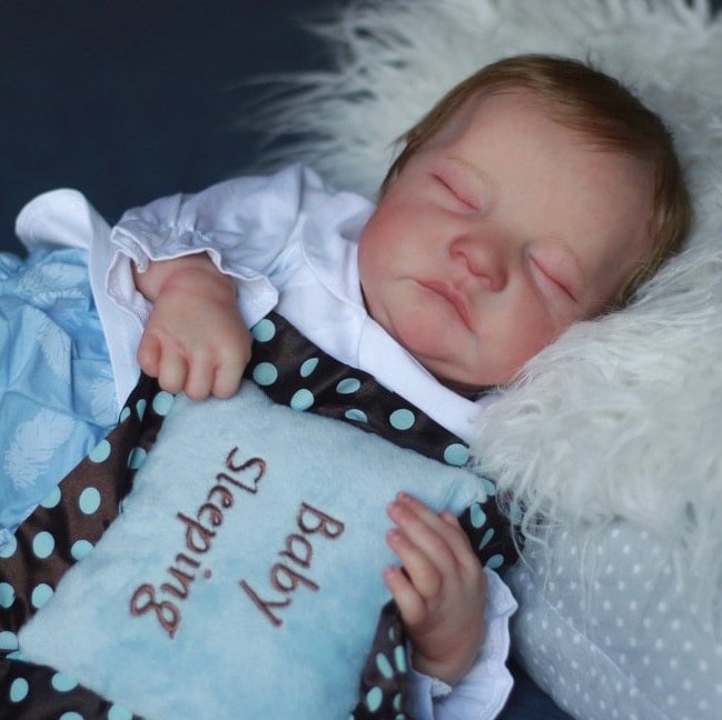  Cute Reborn Girl Adrian 20" Soft Weighted Body  Lifelike Cute Handmade Silicone Reborn Sleeping Doll Set,Gift for Kids - Reborndollsshop.com®-Reborndollsshop®