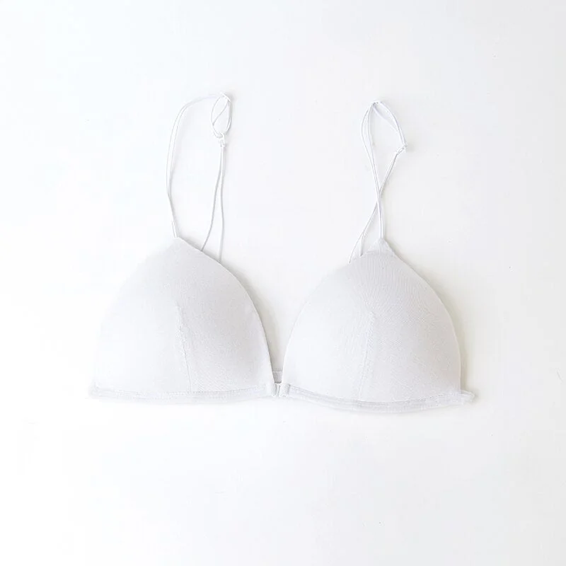 Sexy women's seamless front closed bra bra wireless push-ups bra backless comfortable soft underwear bra...