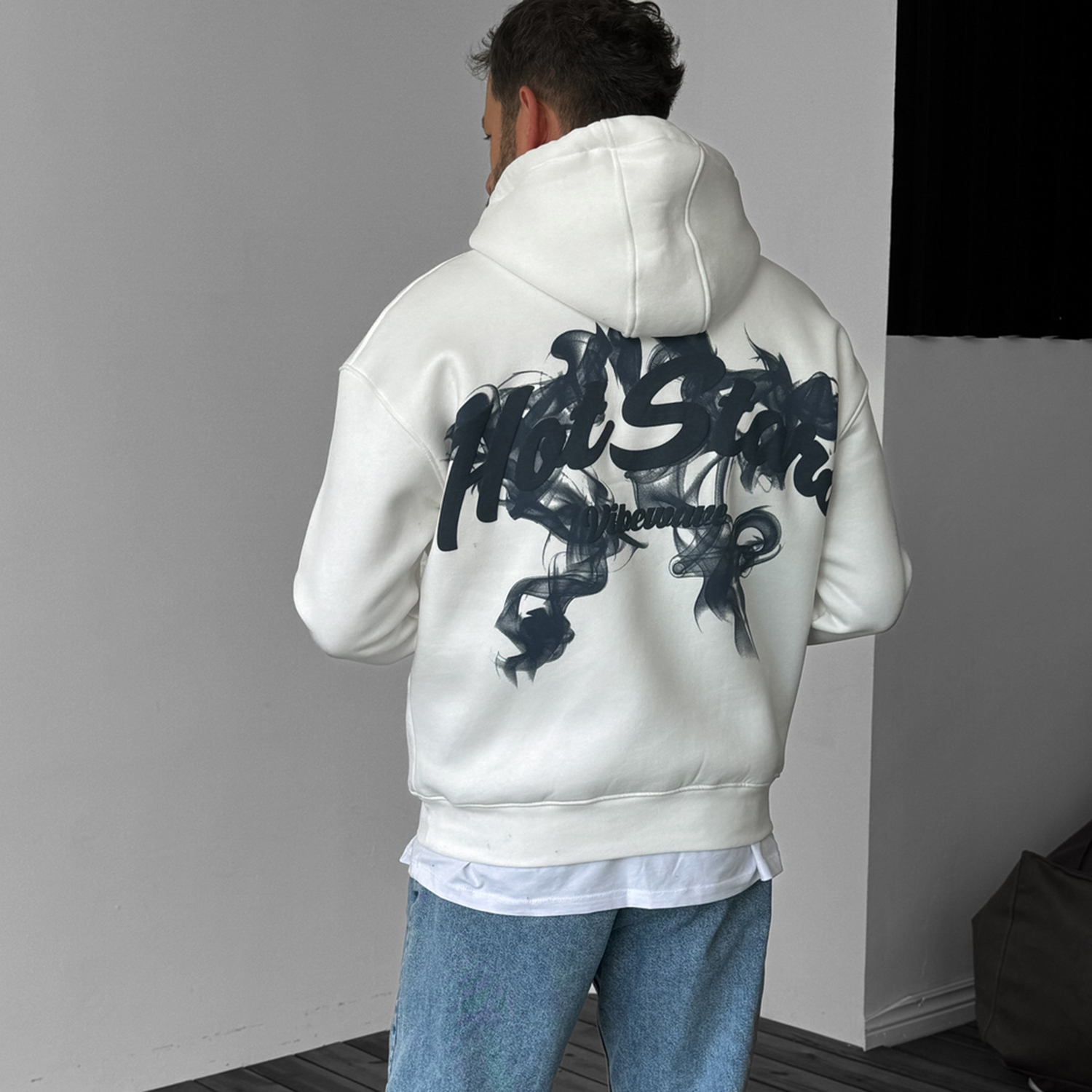 Men's Oversized Lettering Hoodie