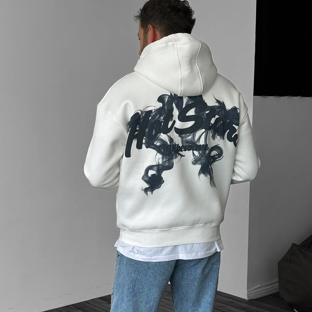 Men's Oversized Lettering Hoodie