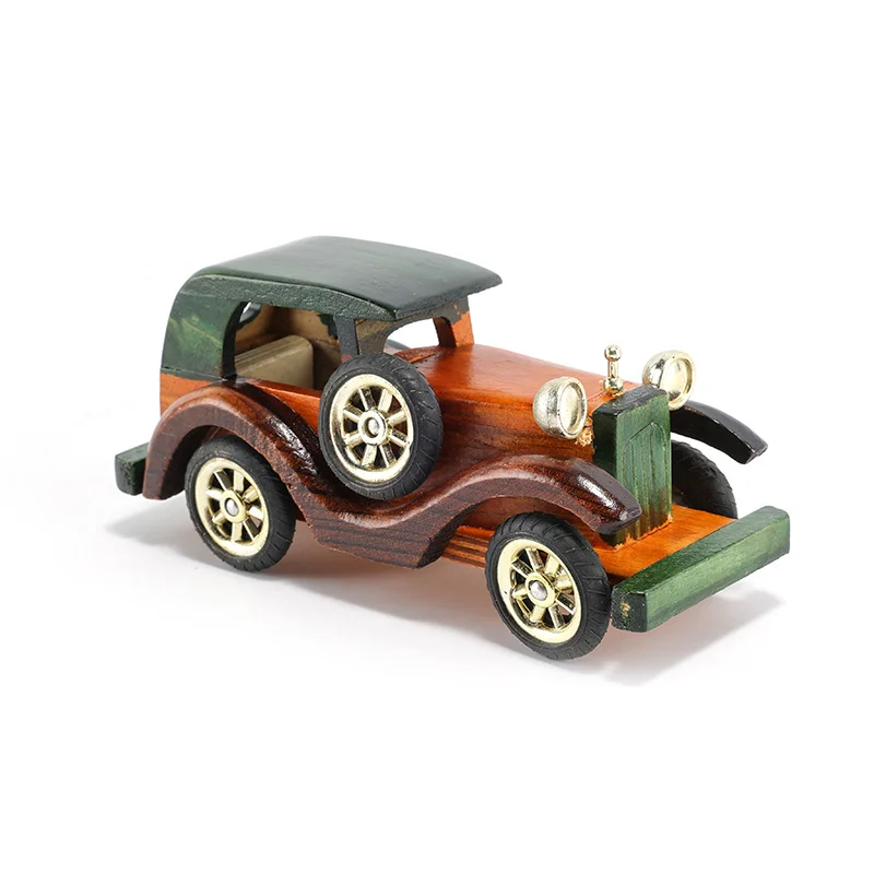 Fashion Vintage Wood Car Home Decoration