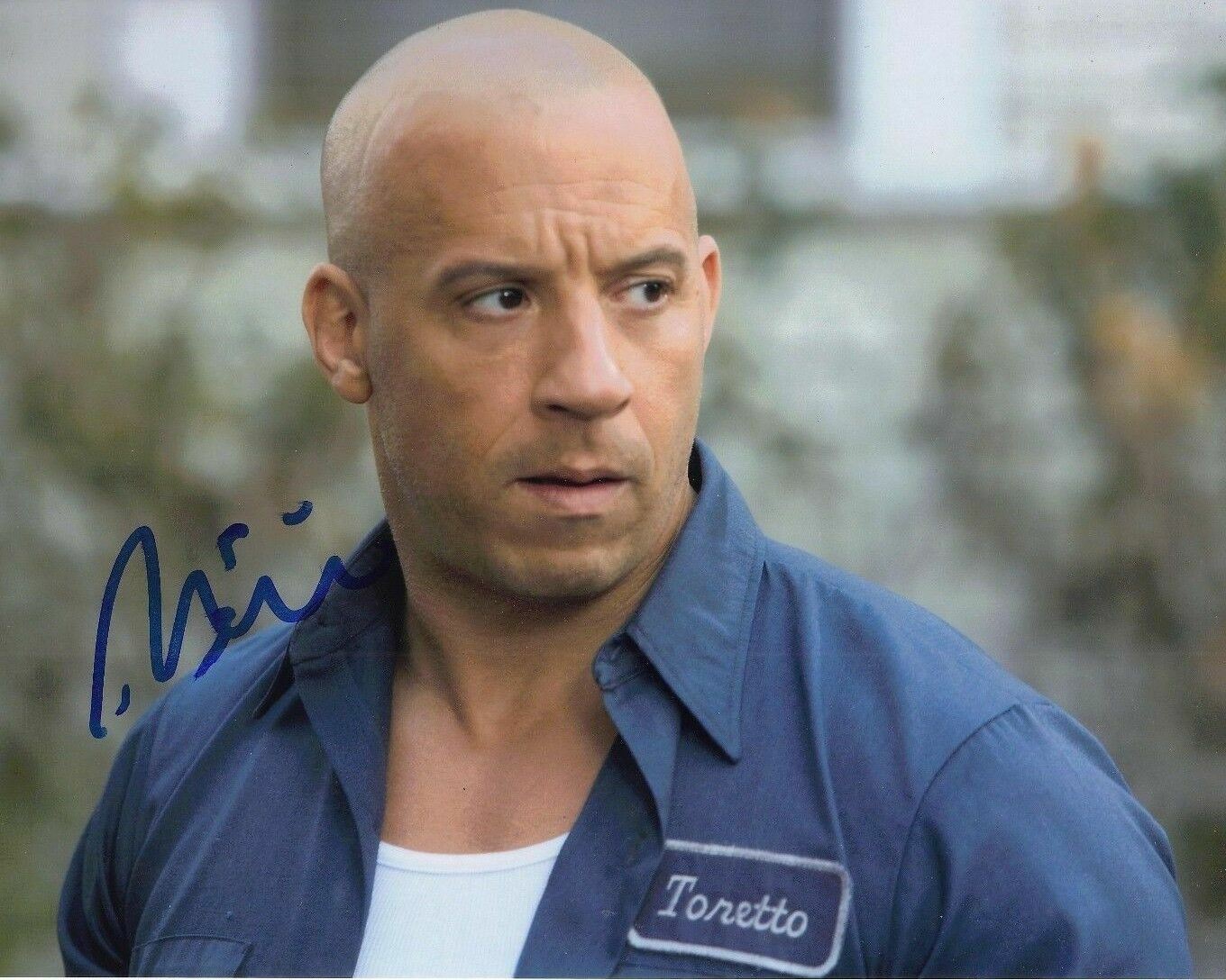 Vin Diesel Signed 10X8 Photo Poster painting Fast & Furious 6 AFTAL COA (7348)