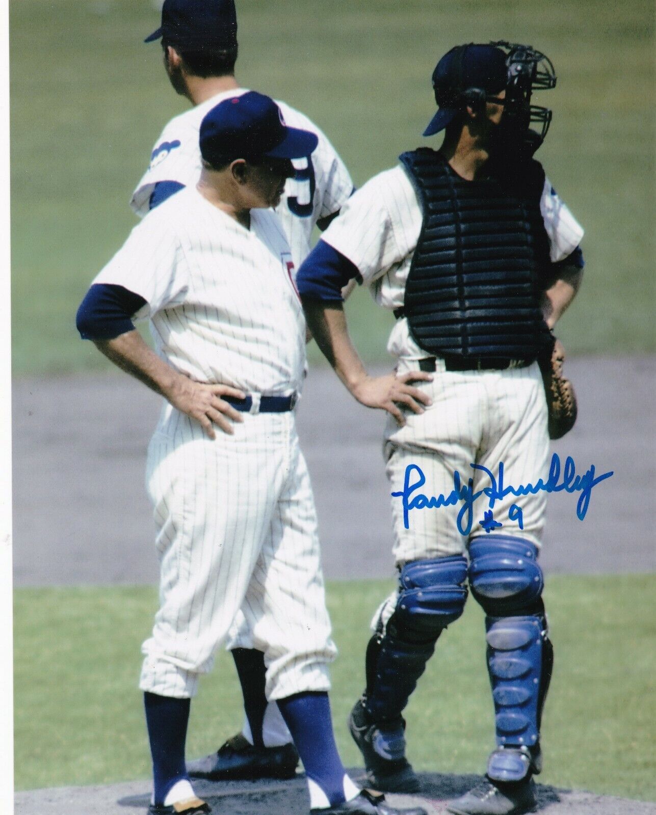 RANDY HUNDLEY CHICAGO CUBS ACTION SIGNED 8x10