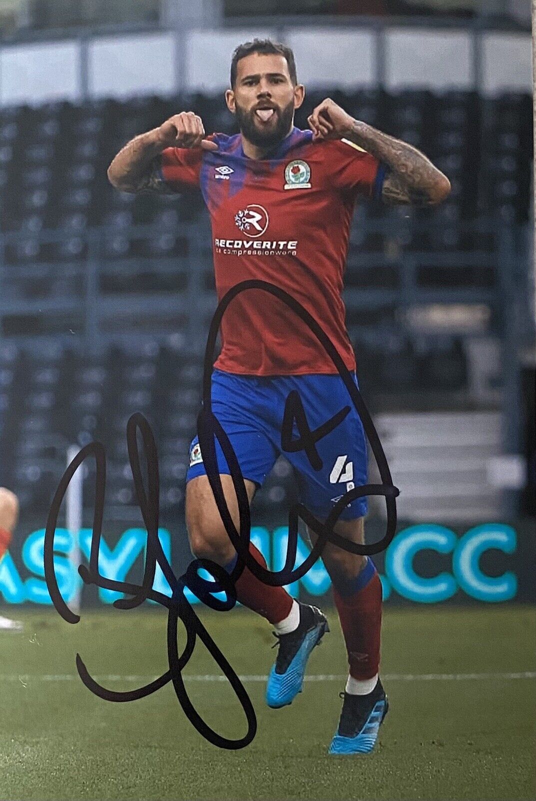 Bradley Johnson Genuine Hand Signed Blackburn Rovers 6X4 Photo Poster painting 3