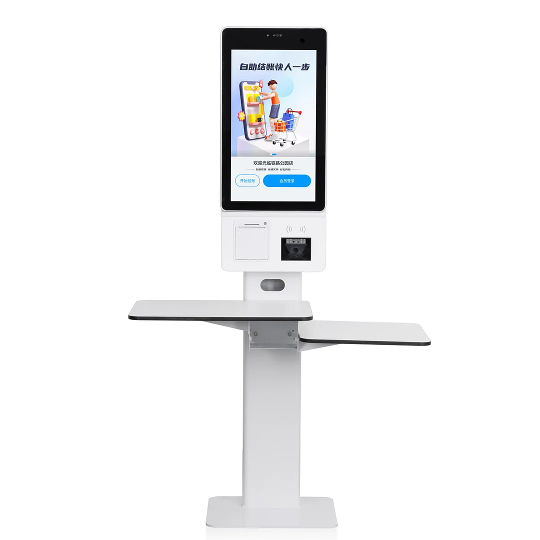 RFID Automatic Touch Screen Self Checkout Kiosk RFID Wall Mounted Self Ordering Kiosk RFID Self Service Payment Kiosk