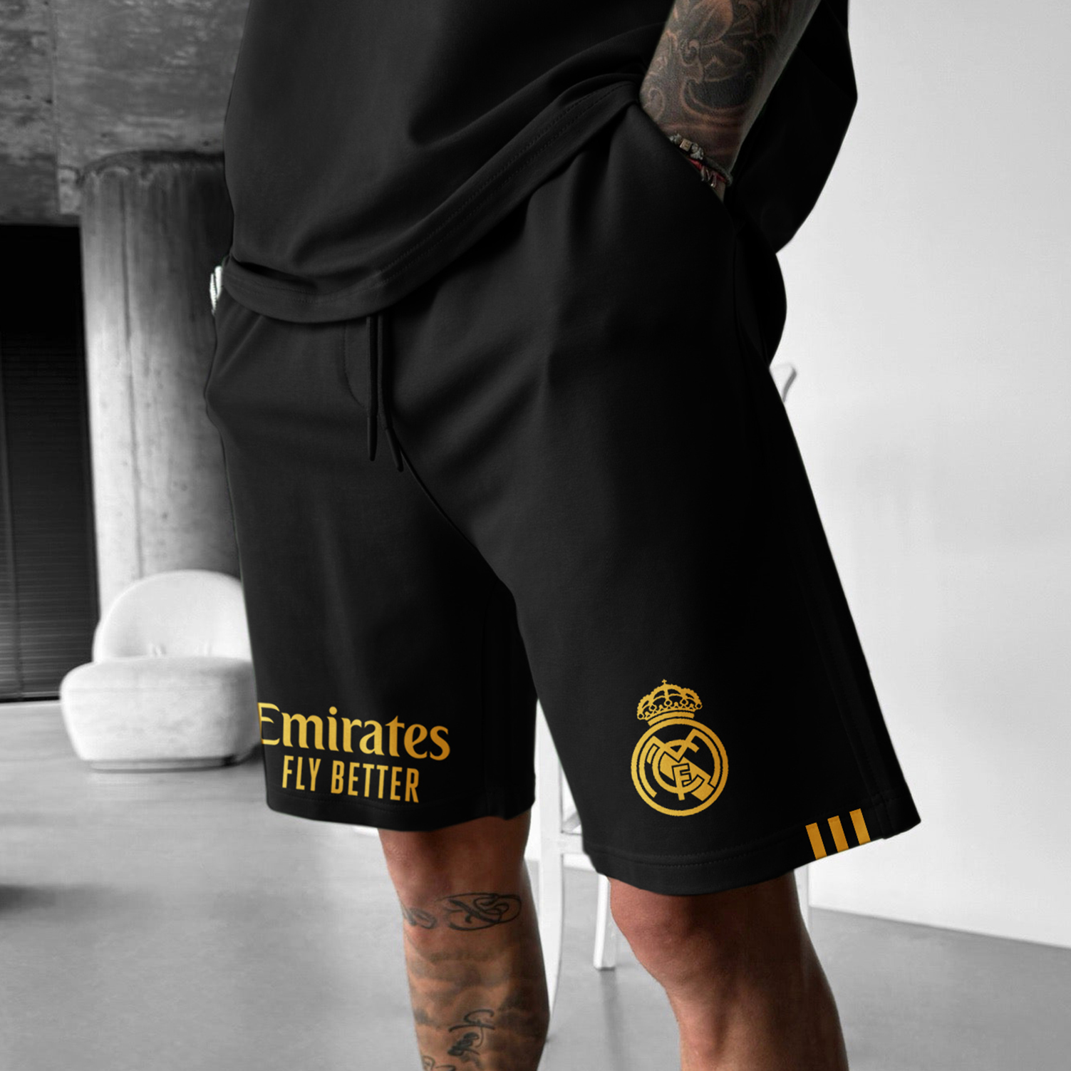 Comfortable Casual Unisex Football Print Shorts
