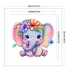 (Stamped/Counted) Elephant - 18CT Cross Stitch 20*20cm/7.87*7.87in
