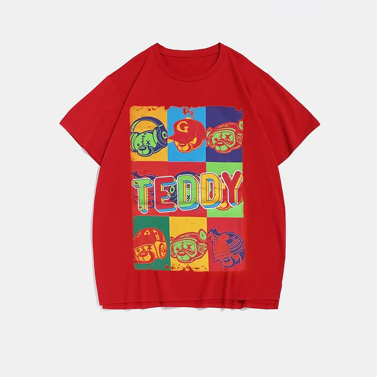 Plus Size Red Teddy T-Shirt