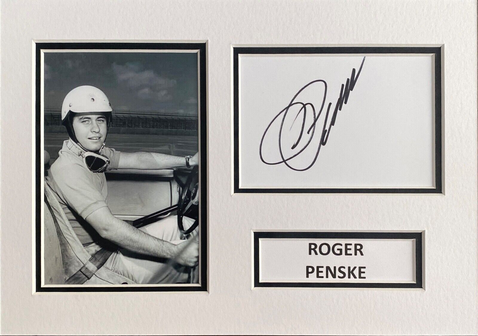 ROGER PENSKE SIGNED A4 Photo Poster painting MOUNT DISPLAY LE MANS AUTOGRAPH F1 RACING 1