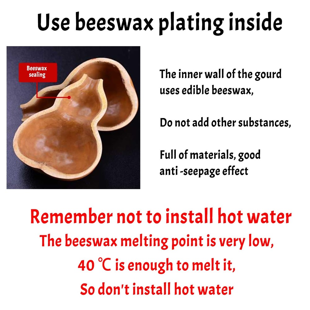 Tegooe Retro Gourd Shape Water Bottle Large Capacity