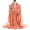 Plain Color Soft Chiffon Long Gauze Shawl Women Hijab