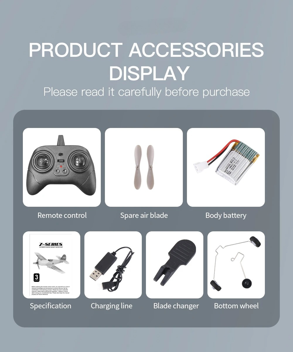 Tegooe Tegooe RC Airplane Glider for Beginners - 24G Remote Control EPP Foam Aircraft Model with 1 Battery