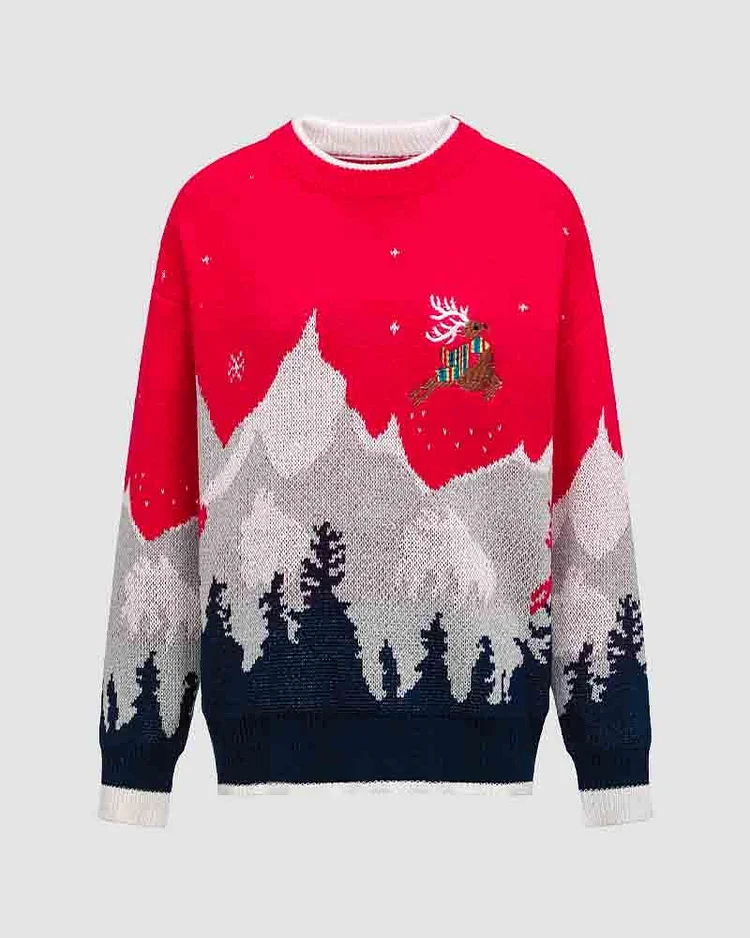 Reindeer Jump Graphic Sweater