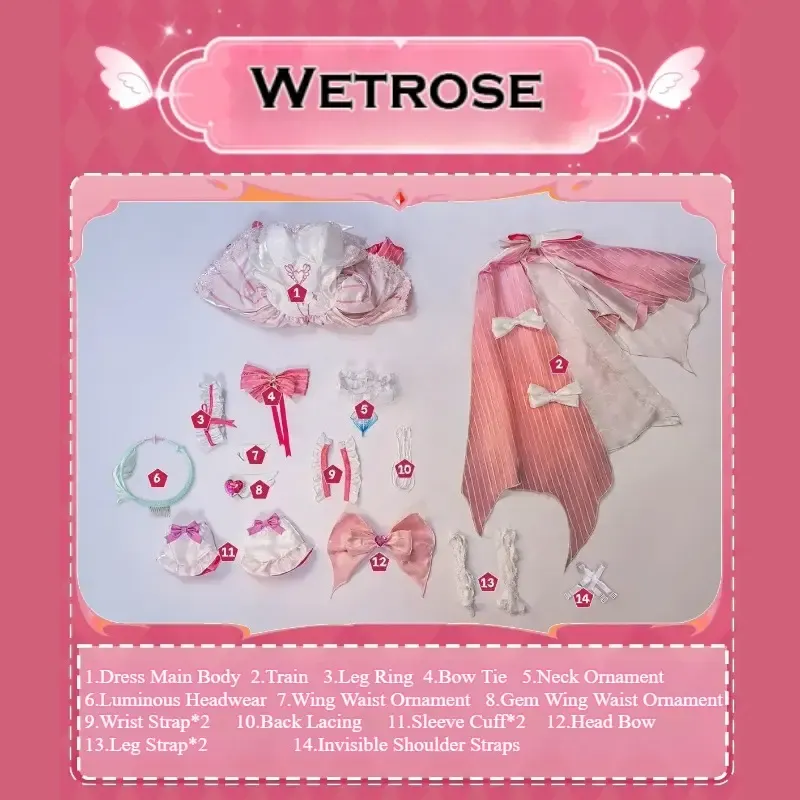 [Wetrose] Pre-Order Wuthering Waves Aemeath Spring Festival Pink Dress Game Outfit Cosplay Costume