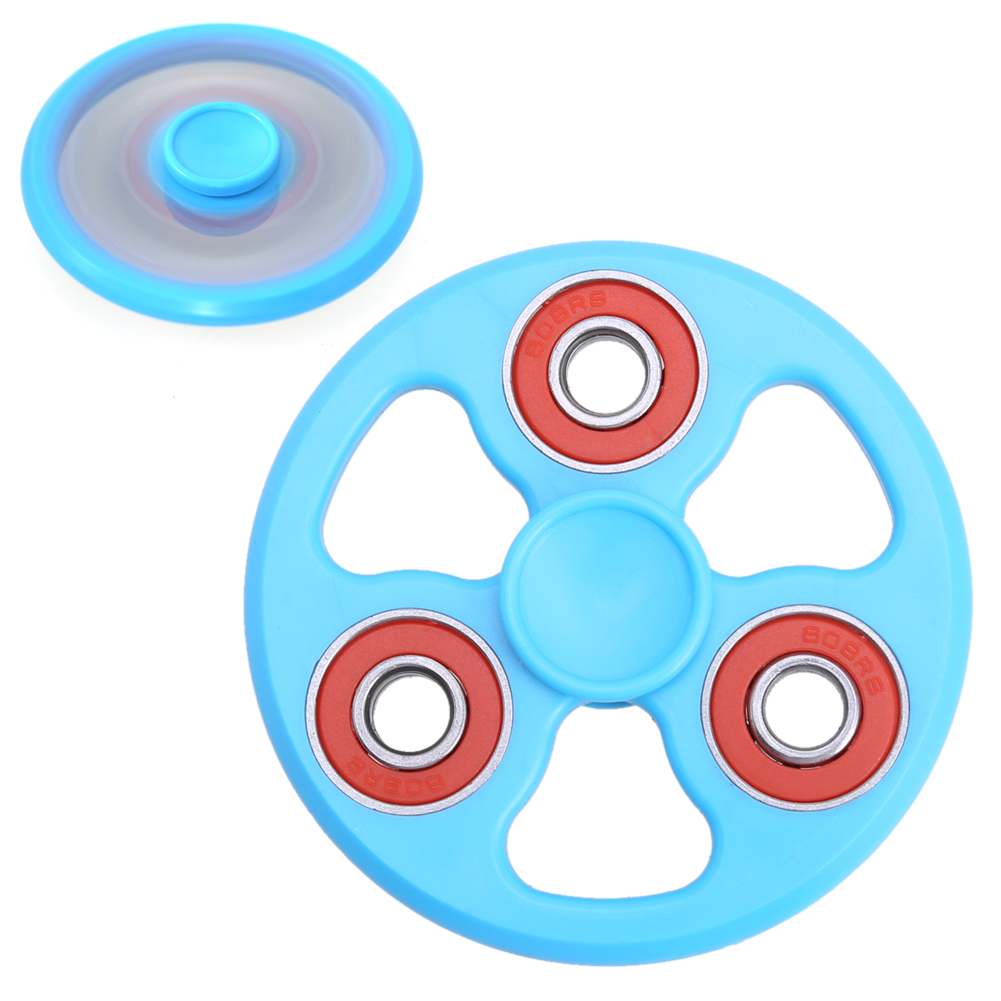 

New round handle hand fidget spinner finger gyro finger decompression round-134686, 蓝色, 501 Original