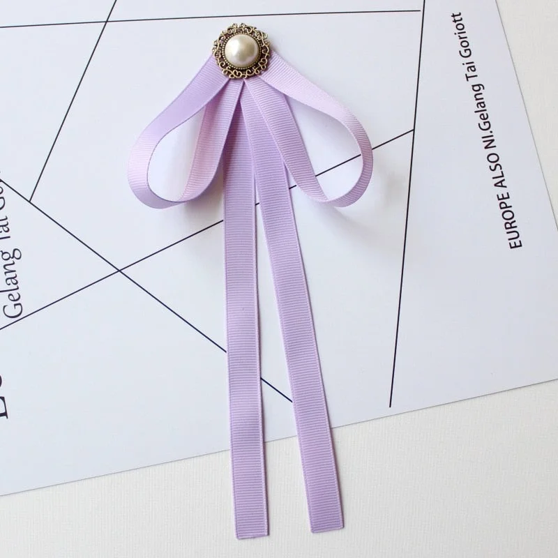 Hand-made Bow Tie Ladies Unisex Banking Stewardess Student Performs Career Korean White Shirt Black Bowtie Classic Trendy Gifts