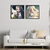 2pcs Diamond Painting -DIY Round Drill Fairy and Dragon