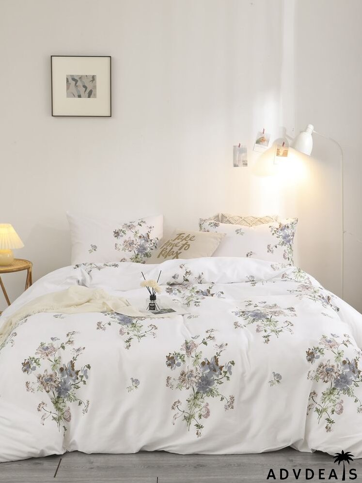 Flower Print Bedding Set Without Filler