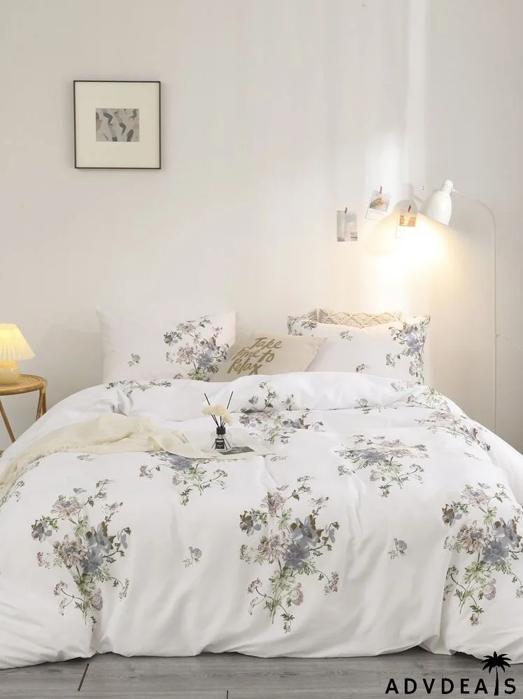 Flower Print Bedding Set Without Filler