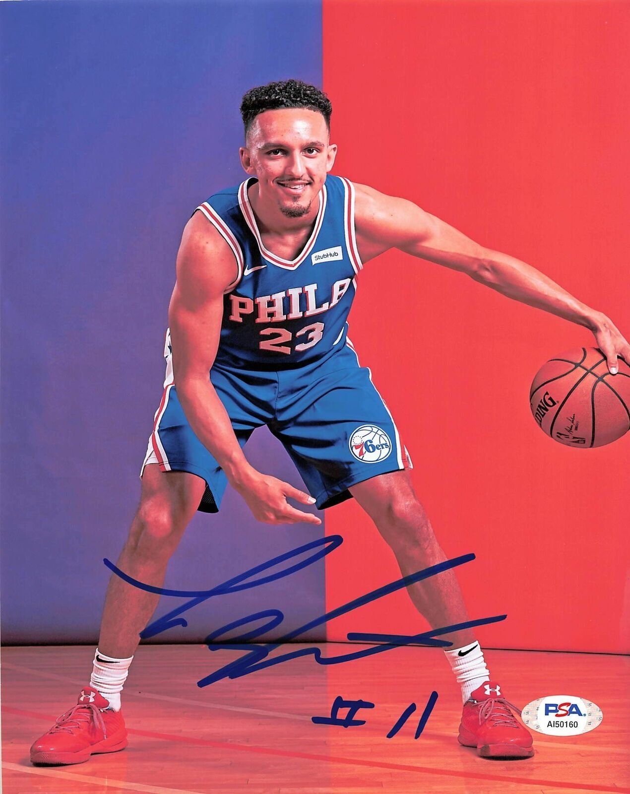 Landry Shamet Signed 8x10 Photo Poster painting PSA/DNA Philadelphia 76ers Autographed