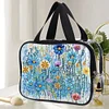 DIY Flower Diamond Painting Bling Rhinestone Makeup Bag Large Storage Bag