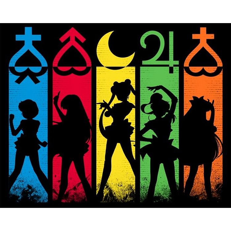Silhouette - Sailor Moon 11CT Stamped Cross Stitch (50*38CM) fgoby
