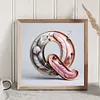 Diamond Painting -DIY Round Drill Feather Letter Q