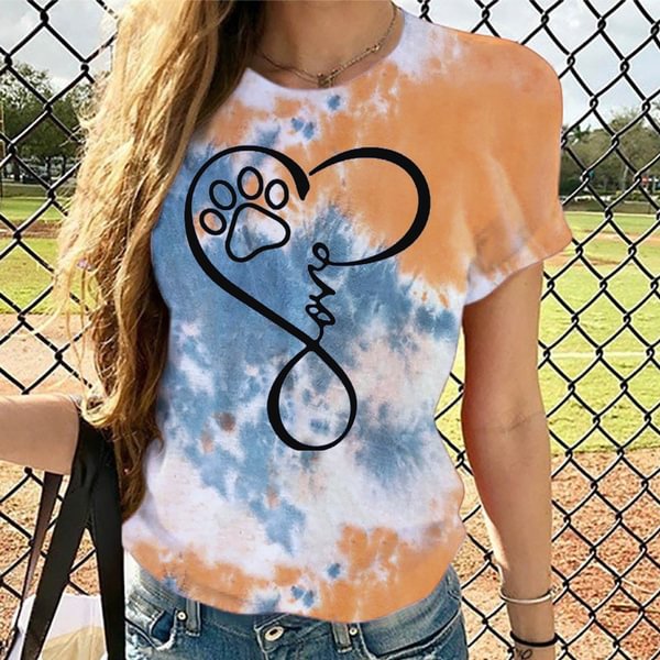 Cute Love Gesture Printed T-Shirts For Women Short Sleeve Funny Round Neck Tee Shirt Casual Summer Tops - Shop Trendy Women's Fashion | TeeYours