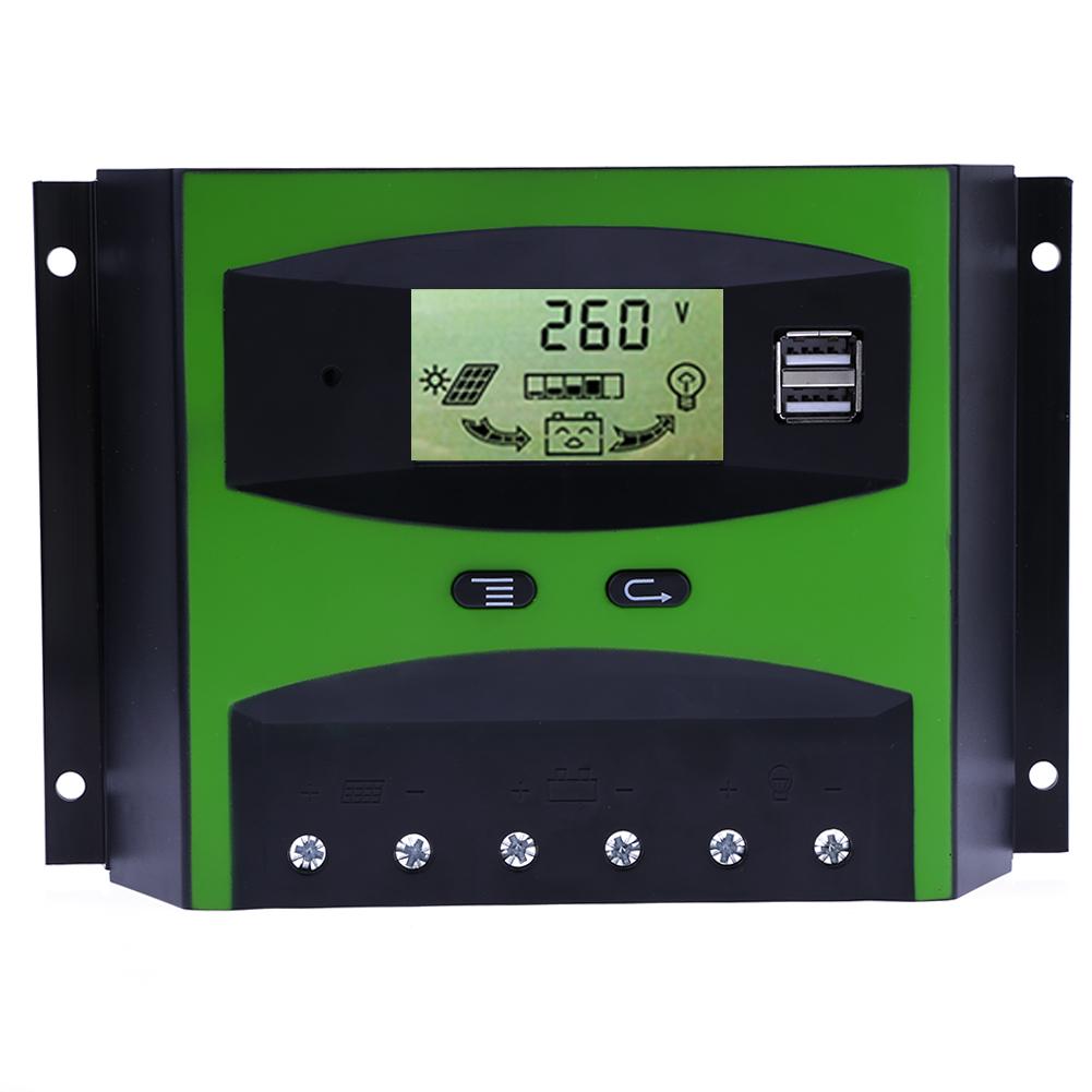 

50A 12V/24V LCD Display PWM Solar Panel Battery Charge Controller Regulator Light, 501 Original