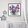 >SALE<5D DIY Partial Special Shaped Drill Diamond Painting Purple Gnome Decor 30x30cm