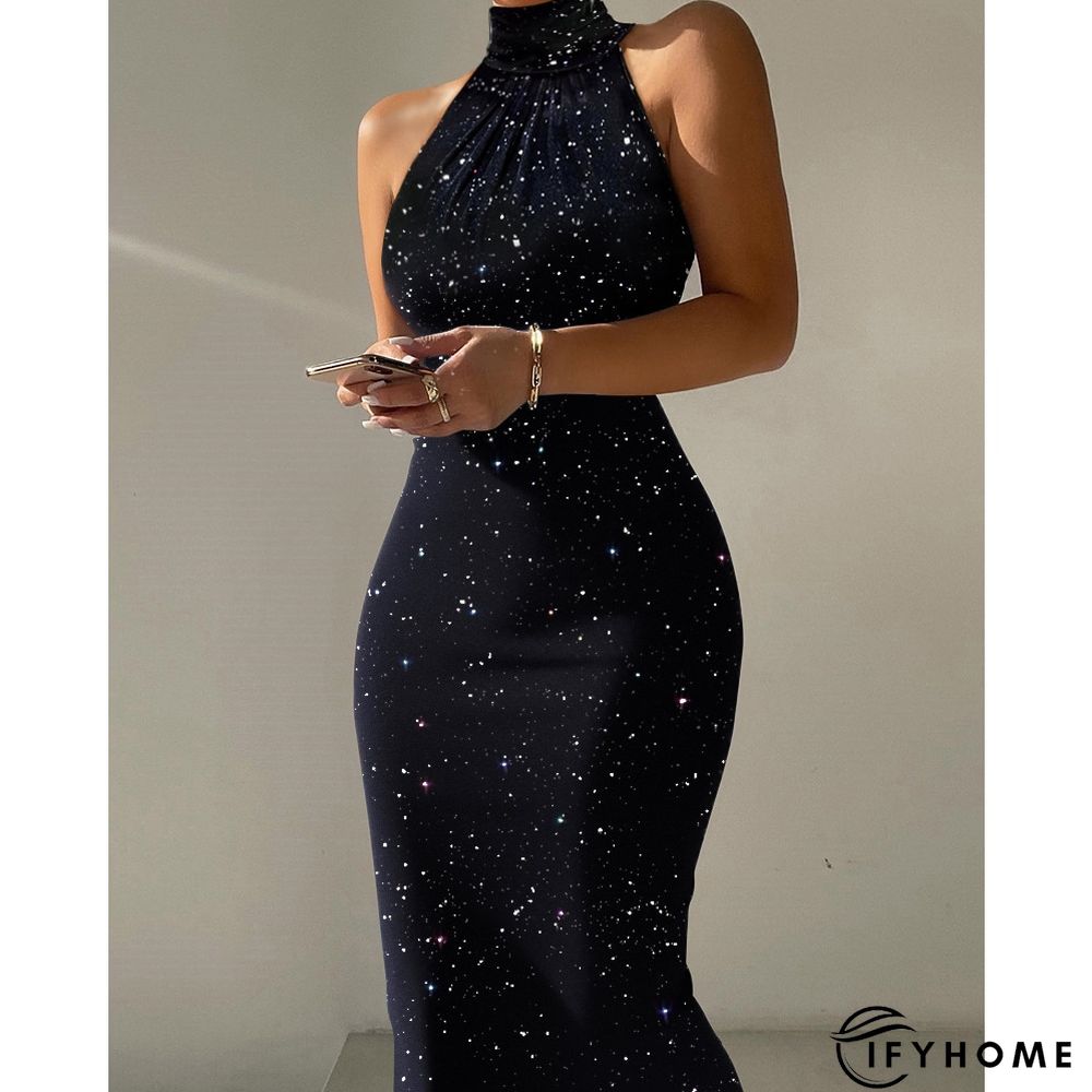 High Neck Sleeveless Slim Fit Mini Dress | IFYHOME