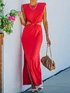 Empire Split-Side Sleeveless Maxi Dress