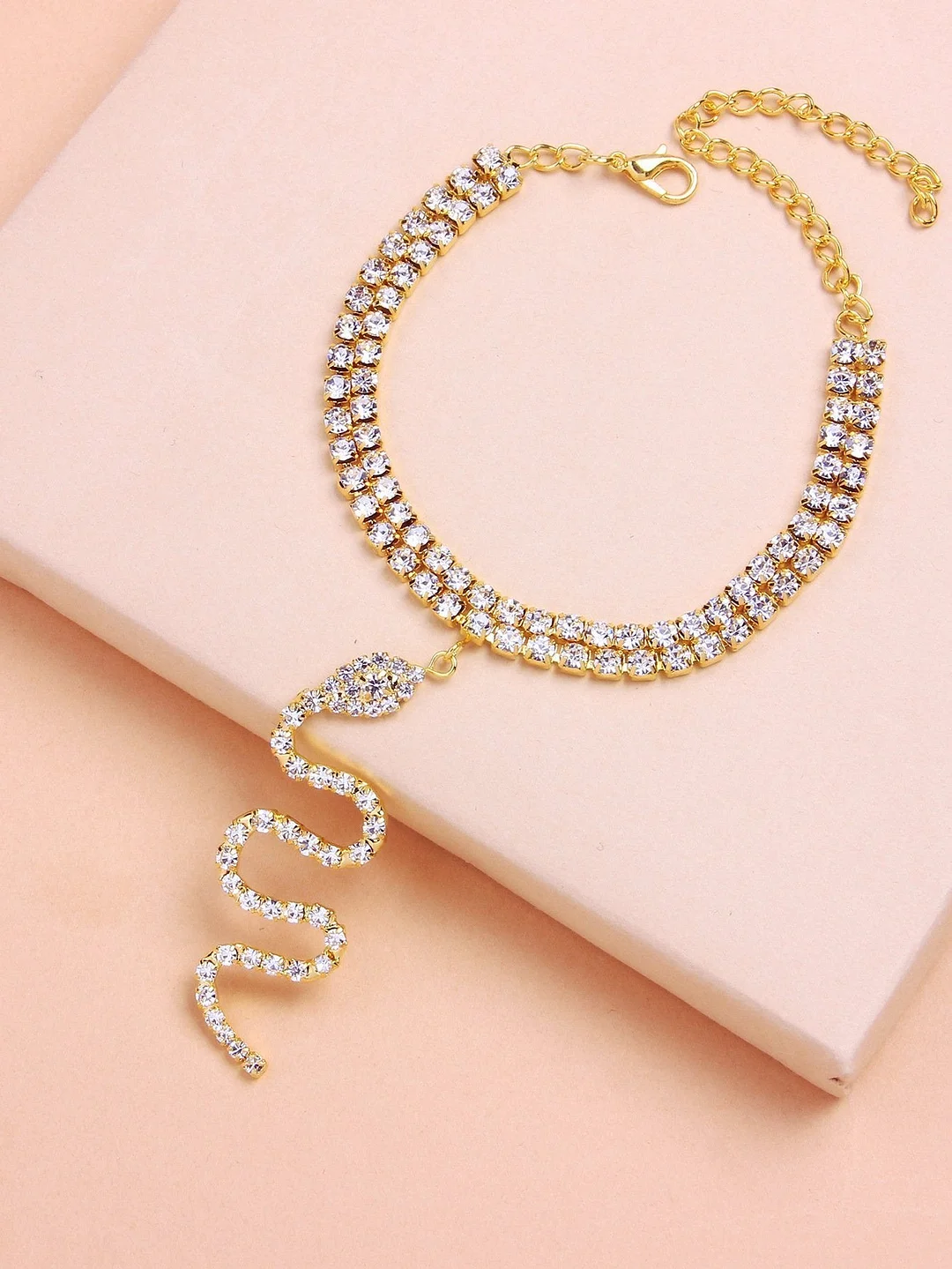 Crystal rhinestone sexy snake anklet