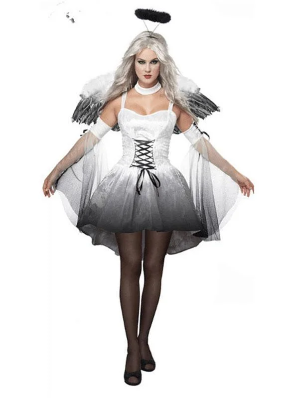 Black/White Halloween Devil Angel Costume