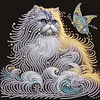 Diamond Painting-DIY Crystal Rhinestone Cat and Butterfly(Box Packaging)