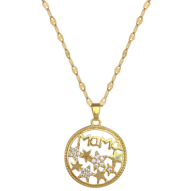 Moon Geometric Stainless Steel Stainless Steel Necklaces