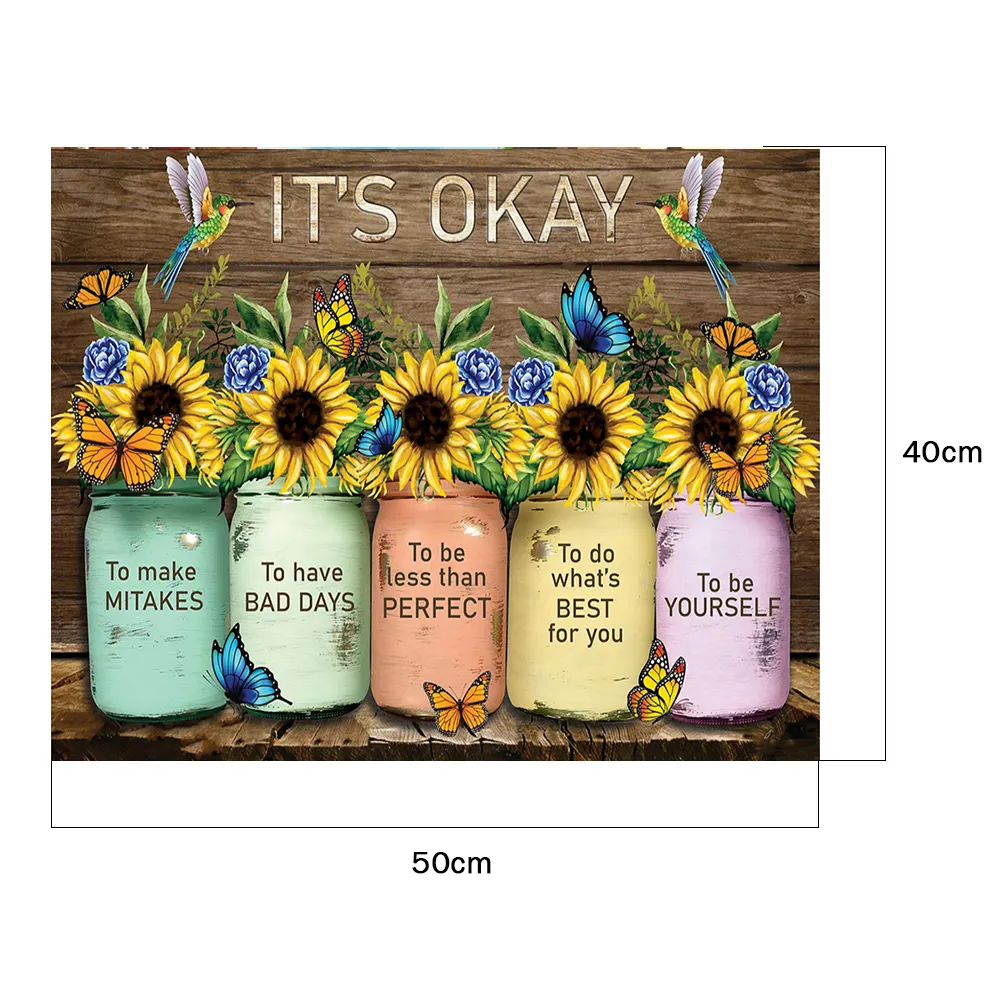 Sunlower Letters - Paint By Numbers(50*40cm)