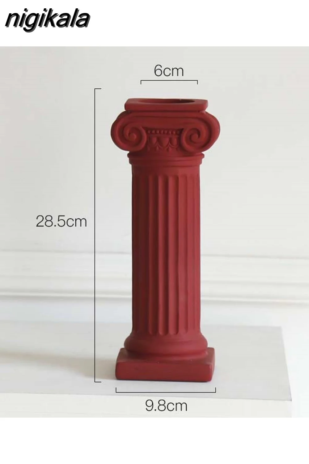 nigikala Home Decoration Aromatherapy Candle Holder Resin Sculpture Chandelier Silicone Candle Mold Retro Roman Column Shape