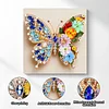 Pre-Framed 3D Rhinestones Butterfly With Artificial Flower Diamond Painting DIY Craft Kit 