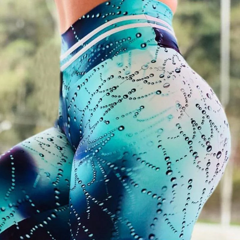 Droplet Printed Yoga Pants
