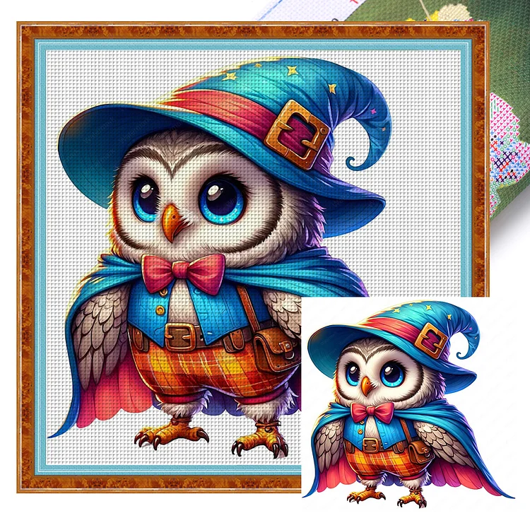 Halloween Owl (25*25cm) 18CT Stamped Cross Stitch gbfke